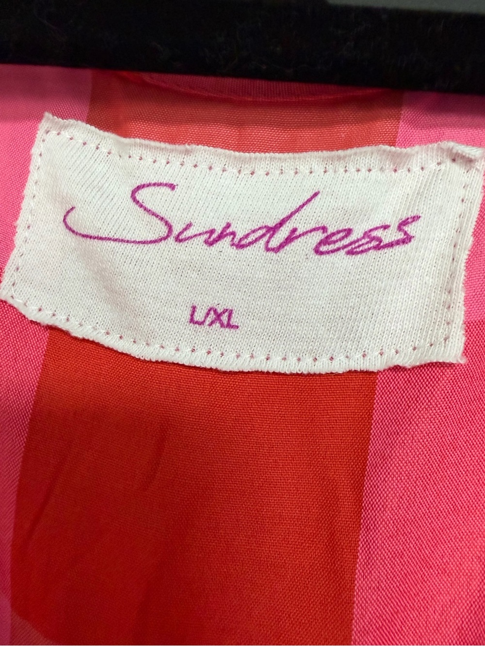 Sundress Paris Marine Dress in Big Gingham Red And Pink, Size L/XL - Picture 11 of 14
